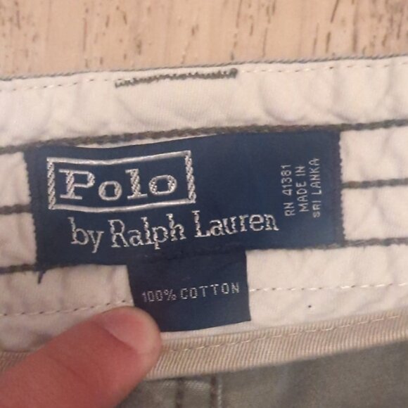 Ralph Lauren Mens 38 Green-Gray Cargo Shorts Vintage Nonstretch - Picture 3 of 11